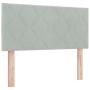 Cama Box Spring con colchón terciopelo gris claro 80x200 cm | Foro24.es | Tu tienda online para hogar, jardín y más Foro24.es