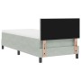 Cama Box Spring con colchón terciopelo gris claro 80x200 cm | Foro24.es | Tu tienda online para hogar, jardín y más Foro24.es