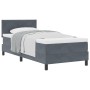 Cama Box Spring con colchón terciopelo gris oscuro 80x200 cm | Foro24.es | Tu tienda online para hogar, jardín y más Foro24.es