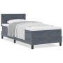 Cama Box Spring con colchón terciopelo gris oscuro 80x200 cm | Foro24.es | Tu tienda online para hogar, jardín y más Foro24.es