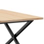 Mesa de centro marco X madera maciza pino y acero 80x80x45 cm en Mesas de comedor | Comprar online en Foru.es