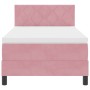Cama Box Spring con colchón terciopelo rosa 80x200 cm de , Camas y somieres - Ref: Foro24-3339211, Precio: 311,13 €, Descuent...