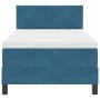 Cama Box Spring con colchón terciopelo azul oscuro 90x200 cm de , Camas y somieres - Ref: Foro24-3339216, Precio: 310,63 €, D...