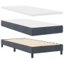 Cama Box Spring con colchón terciopelo gris oscuro 100x200 cm de , Camas y somieres - Ref: Foro24-3339219, Precio: 311,67 €, ...