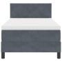 Cama Box Spring con colchón terciopelo gris oscuro 100x200 cm de , Camas y somieres - Ref: Foro24-3339219, Precio: 311,67 €, ...