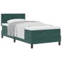 Cama Box Spring con colchón terciopelo verde oscuro 100x200 cm | Foro24.es | Tu tienda online para hogar, jardín y más Foro24.es