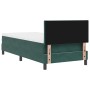 Cama Box Spring con colchón terciopelo verde oscuro 100x200 cm | Foro24.es | Tu tienda online para hogar, jardín y más Foro24.es