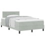 Cama Box Spring con colchón terciopelo gris claro 120x200 cm | Foro24.es | Tu tienda online para hogar, jardín y más Foro24.es