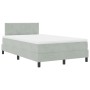 Cama Box Spring con colchón terciopelo gris claro 120x200 cm | Foro24.es | Tu tienda online para hogar, jardín y más Foro24.es