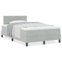 Cama Box Spring con colchón terciopelo gris claro 120x200 cm | Foro24.es | Tu tienda online para hogar, jardín y más Foro24.es