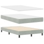Cama Box Spring con colchón terciopelo gris claro 120x200 cm | Foro24.es | Tu tienda online para hogar, jardín y más Foro24.es