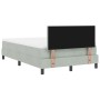 Cama Box Spring con colchón terciopelo gris claro 120x200 cm | Foro24.es | Tu tienda online para hogar, jardín y más Foro24.es
