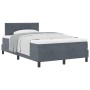Cama Box Spring con colchón terciopelo gris oscuro 120x200 cm de , Camas y somieres - Ref: Foro24-3339231, Precio: 374,74 €, ...