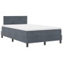 Cama Box Spring con colchón terciopelo gris oscuro 120x200 cm de , Camas y somieres - Ref: Foro24-3339231, Precio: 374,74 €, ...