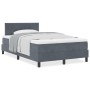 Cama Box Spring con colchón terciopelo gris oscuro 120x200 cm de , Camas y somieres - Ref: Foro24-3339231, Precio: 374,74 €, ...