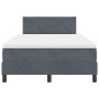 Cama Box Spring con colchón terciopelo gris oscuro 120x200 cm de , Camas y somieres - Ref: Foro24-3339231, Precio: 374,74 €, ...