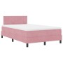 Cama Box Spring con colchón terciopelo rosa 120x200 cm de , Camas y somieres - Ref: Foro24-3339235, Precio: 388,45 €, Descuen...