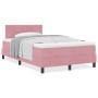 Cama Box Spring con colchón terciopelo rosa 120x200 cm de , Camas y somieres - Ref: Foro24-3339235, Precio: 388,45 €, Descuen...