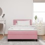 Cama Box Spring con colchón terciopelo rosa 120x200 cm de , Camas y somieres - Ref: Foro24-3339235, Precio: 388,45 €, Descuen...