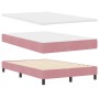 Cama Box Spring con colchón terciopelo rosa 120x200 cm de , Camas y somieres - Ref: Foro24-3339235, Precio: 388,45 €, Descuen...