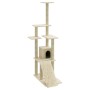 Rascador para gatos con postes de sisal color crema 155 cm de vidaXL, Mobiliario para gatos - Ref: Foro24-171515, Precio: 61,...