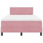 Cama Box Spring con colchón terciopelo rosa 120x200 cm de , Camas y somieres - Ref: Foro24-3339235, Precio: 388,45 €, Descuen...