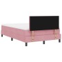 Cama Box Spring con colchón terciopelo rosa 120x200 cm de , Camas y somieres - Ref: Foro24-3339235, Precio: 388,45 €, Descuen...