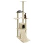 Rascador para gatos con postes de sisal color crema 155 cm de vidaXL, Mobiliario para gatos - Ref: Foro24-171515, Precio: 61,...