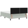 Cama Box Spring con colchón terciopelo gris claro 140x190 cm | Foro24.es | Tu tienda online para hogar, jardín y más Foro24.es