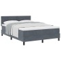 Cama Box Spring con colchón terciopelo gris oscuro 140x190 cm de , Camas y somieres - Ref: Foro24-3339237, Precio: 435,73 €, ...