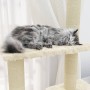 Rascador para gatos con postes de sisal color crema 155 cm de vidaXL, Mobiliario para gatos - Ref: Foro24-171515, Precio: 61,...