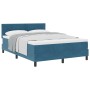 Cama Box Spring con colchón terciopelo azul oscuro 140x190 cm | Foro24.es | Tu tienda online para hogar, jardín y más Foro24.es