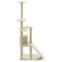 Rascador para gatos con postes de sisal color crema 155 cm de vidaXL, Mobiliario para gatos - Ref: Foro24-171515, Precio: 61,...