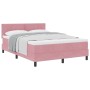 Cama Box Spring con colchón terciopelo rosa 140x190 cm de , Camas y somieres - Ref: Foro24-3339241, Precio: 437,08 €, Descuen...