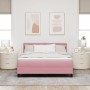 Cama Box Spring con colchón terciopelo rosa 140x190 cm de , Camas y somieres - Ref: Foro24-3339241, Precio: 437,08 €, Descuen...