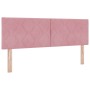 Cama Box Spring con colchón terciopelo rosa 140x190 cm de , Camas y somieres - Ref: Foro24-3339241, Precio: 437,08 €, Descuen...