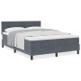 Cama Box Spring con colchón terciopelo gris oscuro 140x200 cm de , Camas y somieres - Ref: Foro24-3339243, Precio: 432,84 €, ...