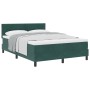 Cama Box Spring con colchón terciopelo verde oscuro 140x200 cm de , Camas y somieres - Ref: Foro24-3339245, Precio: 440,51 €,...