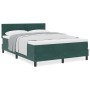 Cama Box Spring con colchón terciopelo verde oscuro 140x200 cm de , Camas y somieres - Ref: Foro24-3339245, Precio: 440,51 €,...
