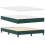 Cama Box Spring con colchón terciopelo verde oscuro 140x200 cm de , Camas y somieres - Ref: Foro24-3339245, Precio: 440,51 €,...