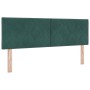 Cama Box Spring con colchón terciopelo verde oscuro 140x200 cm de , Camas y somieres - Ref: Foro24-3339245, Precio: 440,51 €,...