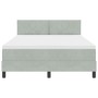 Cama Box Spring con colchón terciopelo gris claro 160x200 cm | Foro24.es | Tu tienda online para hogar, jardín y más Foro24.es