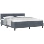 Cama Box Spring con colchón terciopelo gris oscuro 180x200 cm de , Camas y somieres - Ref: Foro24-3339255, Precio: 527,98 €, ...