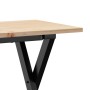 Mesa de centro marco X madera maciza pino y acero 110x40x45 cm en Mesas de comedor | Comprar online en Foru.es