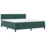 Cama Box Spring con colchón terciopelo verde oscuro 180x200 cm | Foro24.es | Tu tienda online para hogar, jardín y más Foro24.es