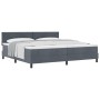 Cama Box Spring con colchón terciopelo gris oscuro 200x200 cm | Foro24.es | Tu tienda online para hogar, jardín y más Foro24.es