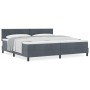 Cama Box Spring con colchón terciopelo gris oscuro 200x200 cm | Foro24.es | Tu tienda online para hogar, jardín y más Foro24.es