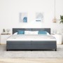 Cama Box Spring con colchón terciopelo gris oscuro 200x200 cm | Foro24.es | Tu tienda online para hogar, jardín y más Foro24.es