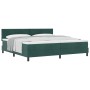 Cama Box Spring con colchón terciopelo verde oscuro 200x200 cm de , Camas y somieres - Ref: Foro24-3339263, Precio: 604,13 €,...