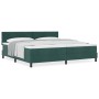 Cama Box Spring con colchón terciopelo verde oscuro 200x200 cm de , Camas y somieres - Ref: Foro24-3339263, Precio: 604,13 €,...